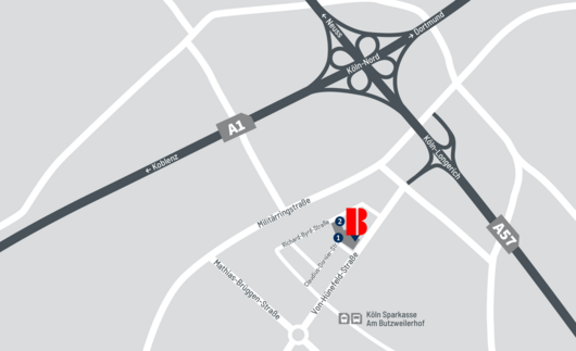 Map of our location, with directions.